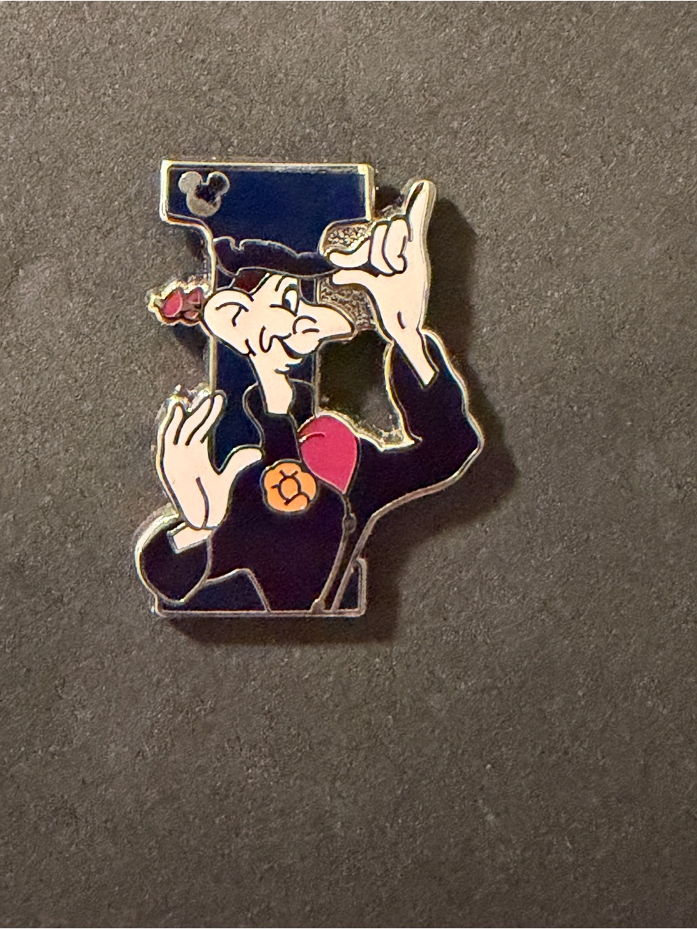 Disney DLR Alphabet Ichabod Crane Letter I Pin Hidden Mickey Disneyland 9 of 26